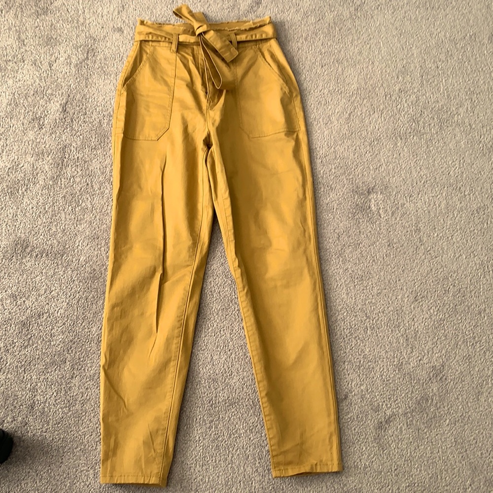 Belted high rise pant